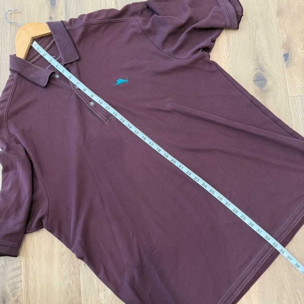 🍷 Tommy Bahama Men’s Burgundy Polo Shirt – XL Tall - Picture 8 of 8
